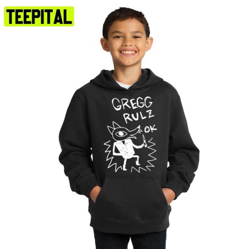 White Design Gregg Rulz Ok Night In The Woods Hoodie