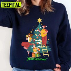 Wish You A Merry Christmas Graphic Xmas Unisex Sweatshirt