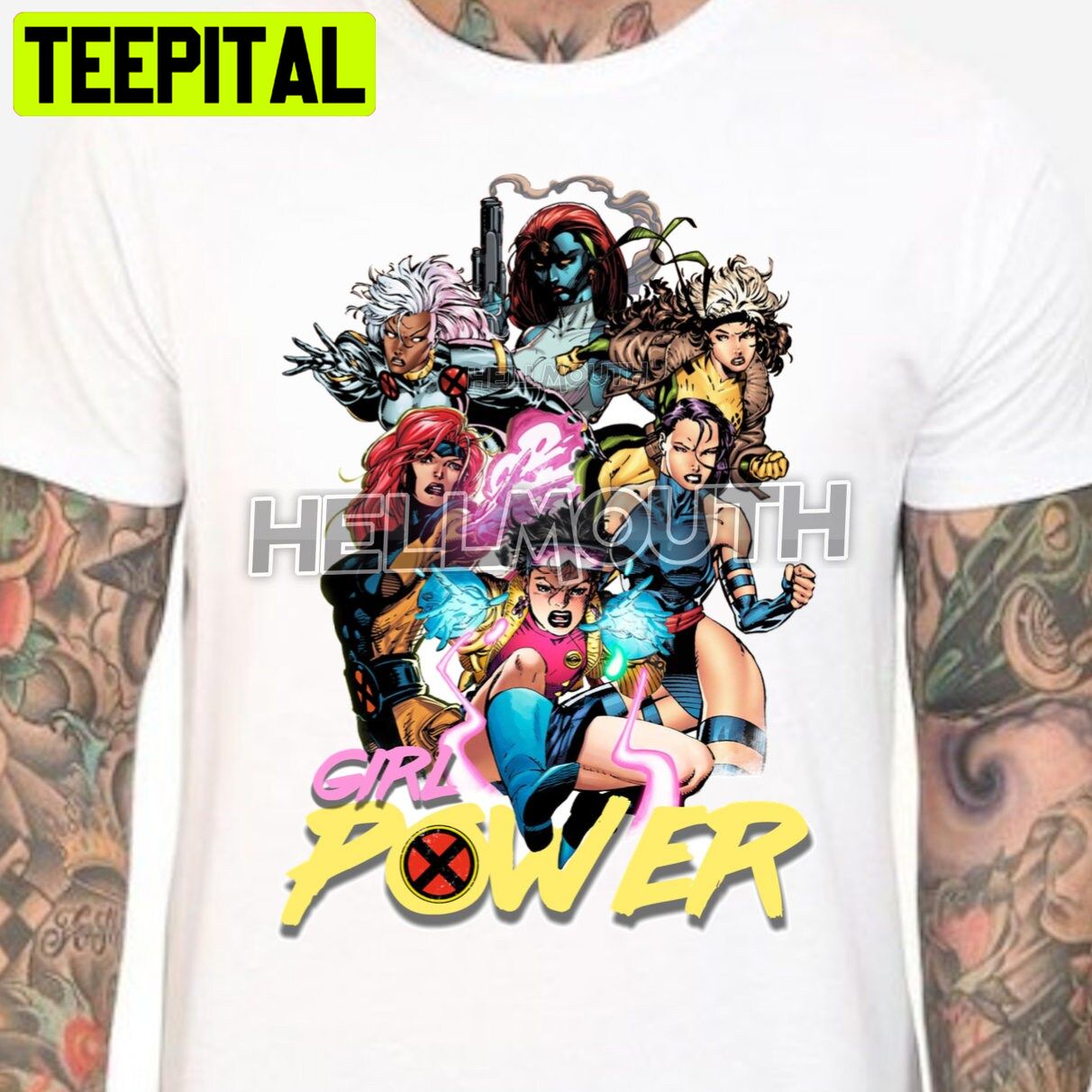 X-Men Girl Power Animated Storm Rogue Jubilee Mystique Jean Halloween Trending Unsiex T-Shirt