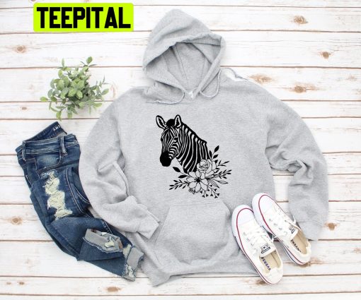 Zebra Flower Trending Unisex Hoodie