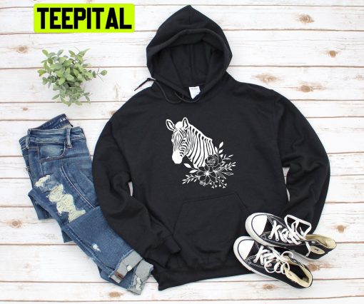 Zebra Flower Trending Unisex Hoodie