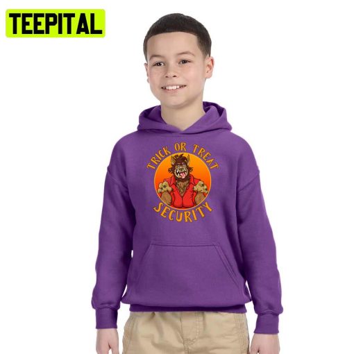 Zombie Candy Security Trick Or Treat Halloween Illustration Hoodie