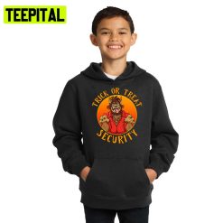 Zombie Candy Security Trick Or Treat Halloween Illustration Hoodie