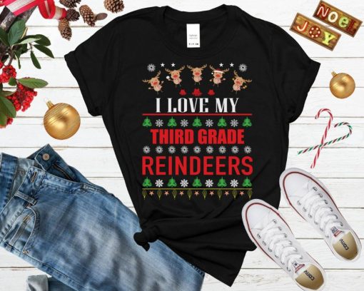 3rd Grade Teacher Christmas Shirt