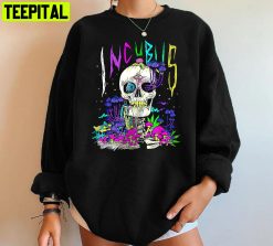 A Crow Left Skull Morning And Flower Incubus Sweatshirt