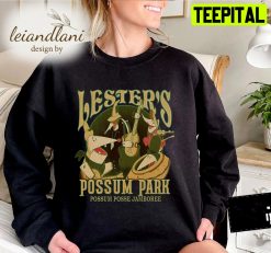 A Goofy Movie Lesters Possum Park Graphic Powerline Disney Sweatshirt