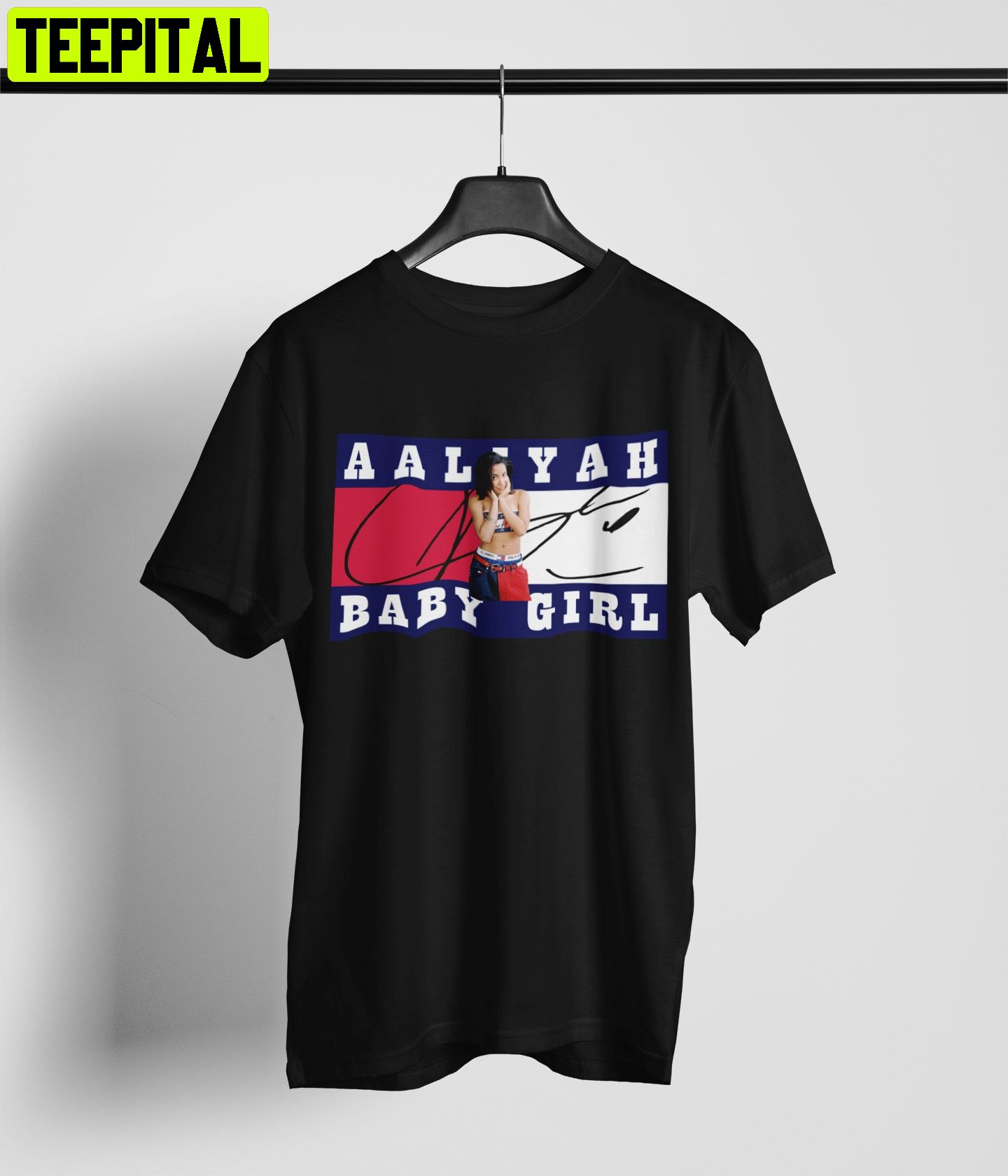 Aaliyah Baby Girl Singer Vintage Inspired 90s Rap Unisex T-Shirt