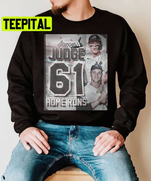 Aaron Judge 61 Home Runs Baseball Player Trending Unisex Sweatshirt