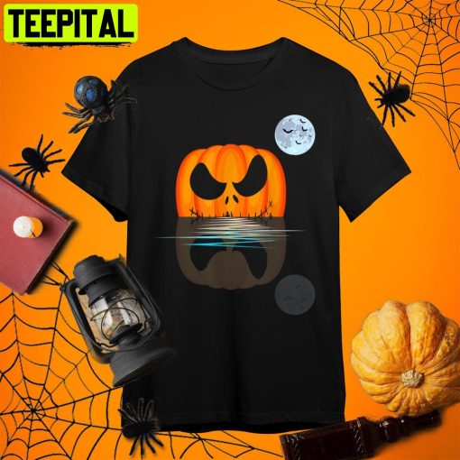 Adult Pumpkin Costume For Halloween Funny Scary Men Women T Retro Art Unisex T-Shirt