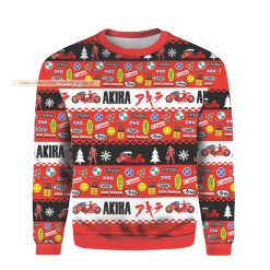 Akira Kaneda Bike Xmas Ugly 3D Christmas Sweater