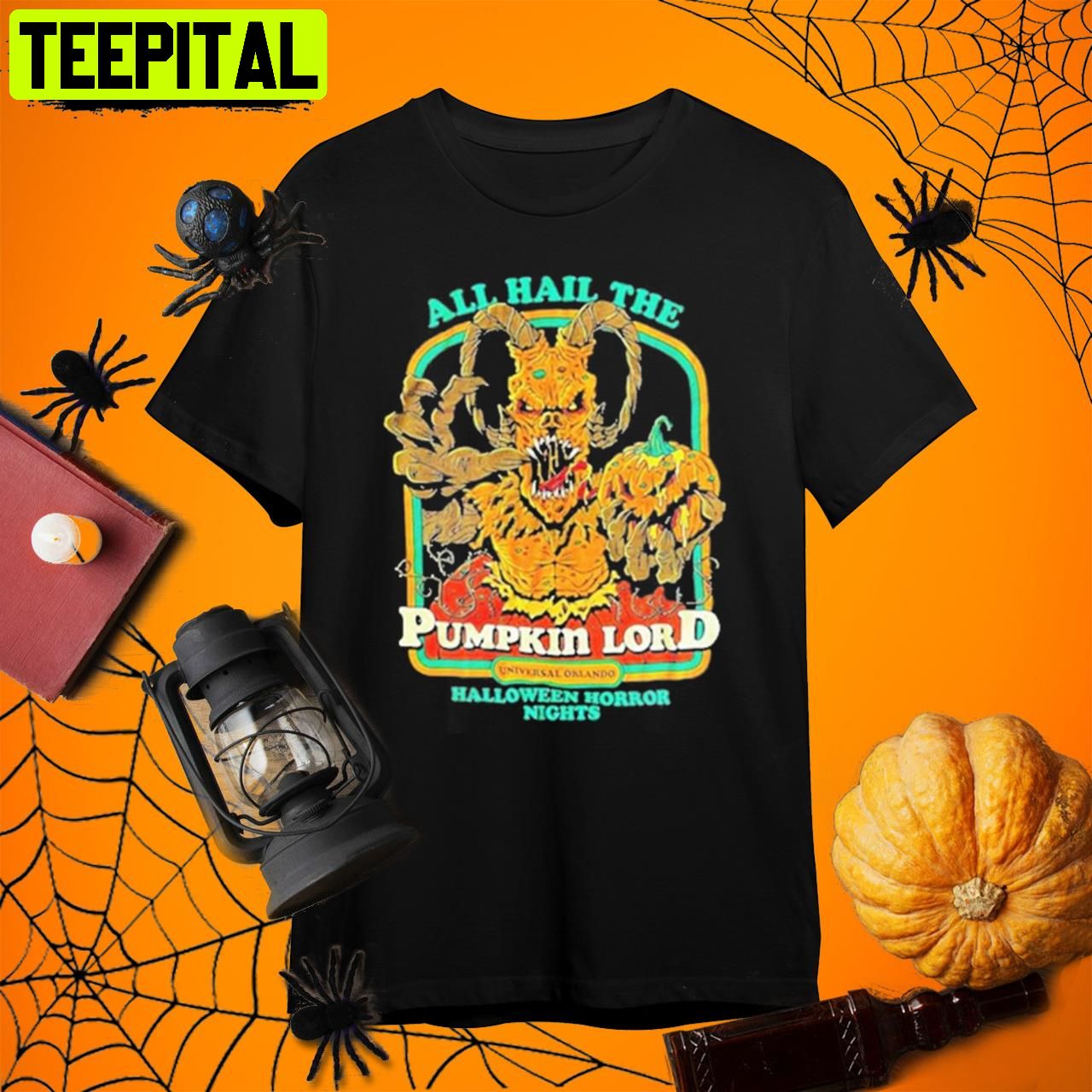 All Hail The Pumpkin Lord Halloween Horror Nights Retro Art Unisex T-Shirt