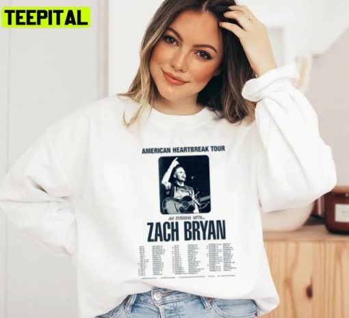 American Heartbreak Tour Track List Zach Bryan Unisex Sweatshirt