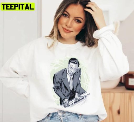 An Illustration Pianist Jazz Design Nat King Cole Unisex Sweatshirt