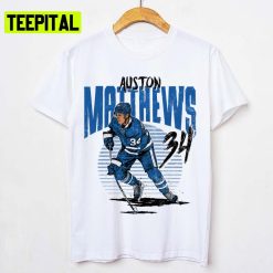 Animated Graphic Ice Hockey Auston Matthews Rise Unisex T-Shirt