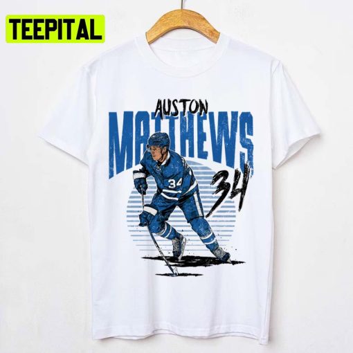 Animated Graphic Ice Hockey Auston Matthews Rise Unisex T-Shirt