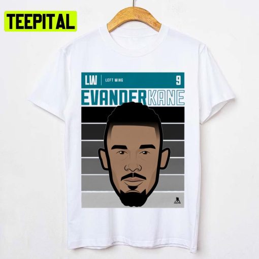 Animated Portrait Ice Hockey Evander Kane Fade Unisex T-Shirt