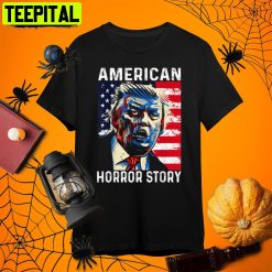 Anti Trump Horror Story Americas Hated Dude Funny Trump Halloween Retro Art Unisex T-Shirt