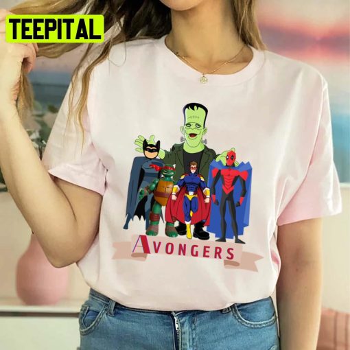 Avongers Super Heroes Funny Power Team Unisex T-Shirt