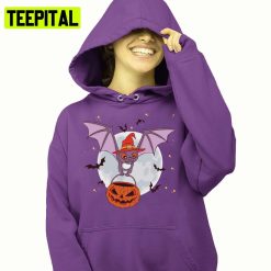 Baby Bat Asking For Treat Miaowhalloween Hoodie