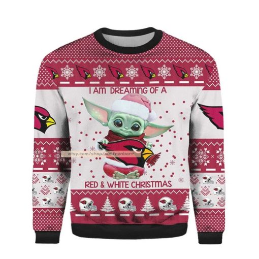 Baby Yoda Arizona Cardinals Ugly 3D Christmas Sweater