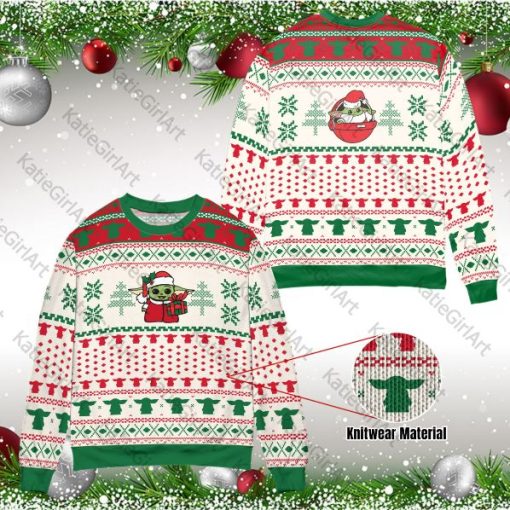 Baby Yoda Christmas Unisex Ugly 3D Sweater