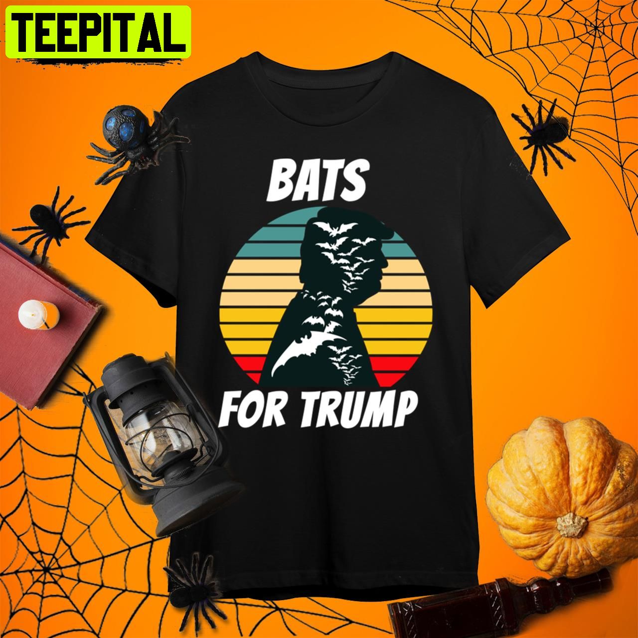 Bat Trump Halloween Retro Art Unisex T-Shirt