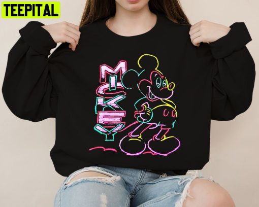 Beautiful Color Mickey Mickey Holiday Disney Sweatshirt