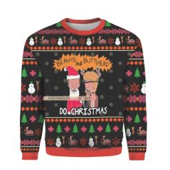 Beavis Butthead Do Xmas Ugly 3D Sweater