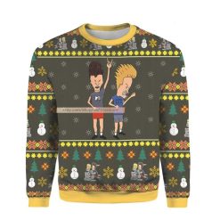 Beavis Butthead Xmas Rock Ugly 3D Christmas Sweater