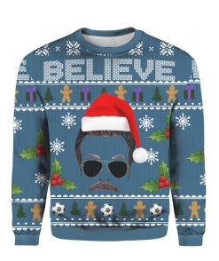 Believe Team Ted Lasso Ugly Christmas 3D Sweater