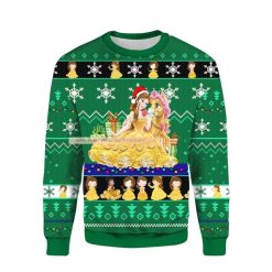 Bella Beauty And The Beast Ugly Xmas 3D Sweater