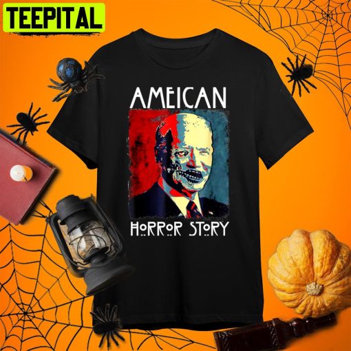 Biden Horror American Zombie Story Halloween Retro Art Unisex T-Shirt