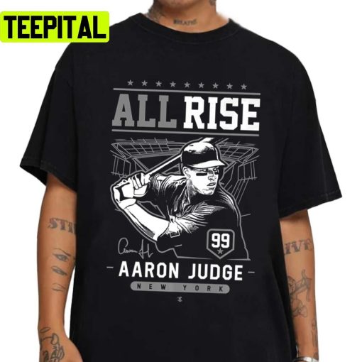 Black And White Design Aaron Judge All Rise Apparel Unisex T-Shirt