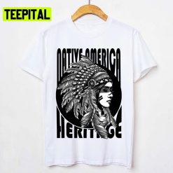 Black And White Design Native America Heritage Month Unisex T-Shirt