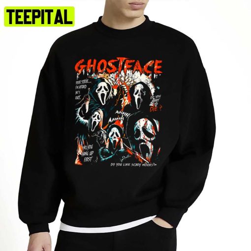 Black Art Retro 90s Scream Movie Halloween Unisex Sweatshirt