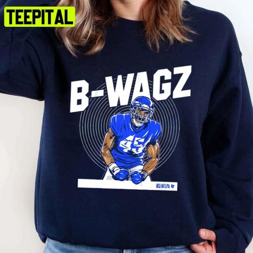 Blue And White Design Bobby Wagner Unisex Sweatshirt