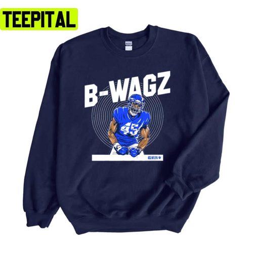 Blue And White Design Bobby Wagner Unisex Sweatshirt