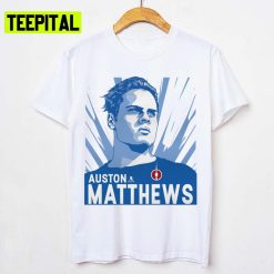 Blue Portrait Auston Matthews Legend Unisex T-Shirt