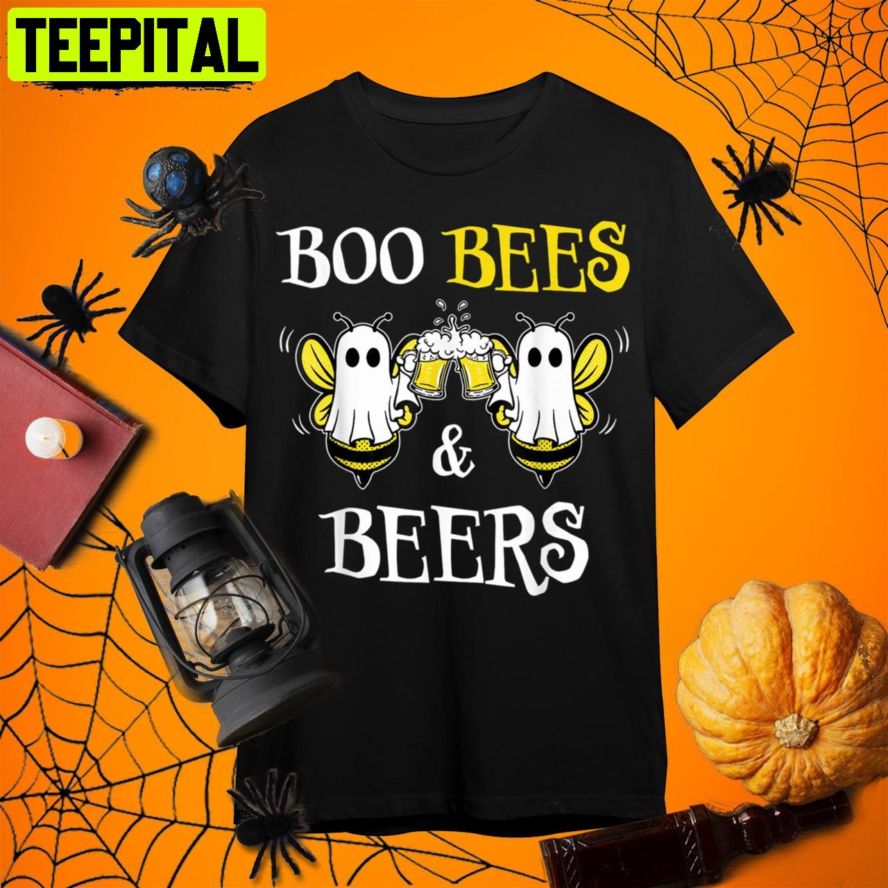 Boo Bees Beers Couples Halloween Costume Retro Art Unisex T-Shirt