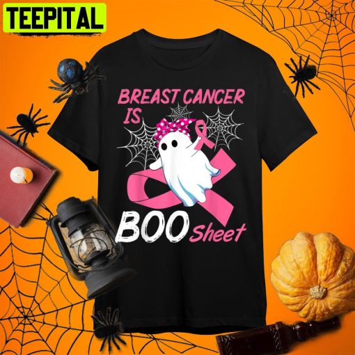 Breast Cancer Is Boo Sheet Ghost Halloween Funny Retro Art Unisex T-Shirt