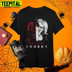 Bride Of Chucky Split Portrait Child’s Play Retro Art Unisex T-Shirt