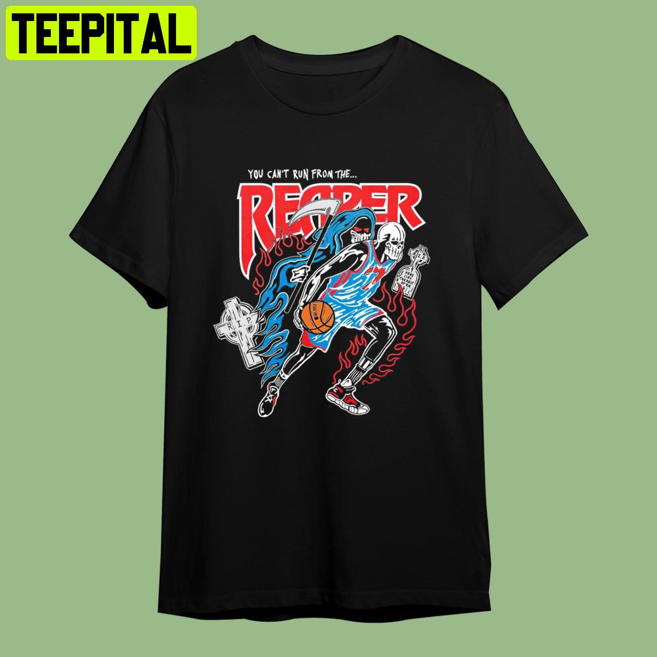 Brooklyn Nets Kevin Durant Reaper Warren Lotas Style Retro Art Unisex T-Shirt