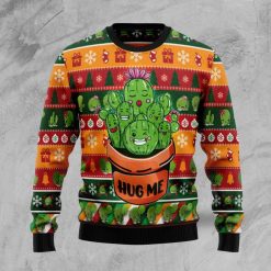 Cactus Hug Me Unisex 3D Ugly Christmas Sweater