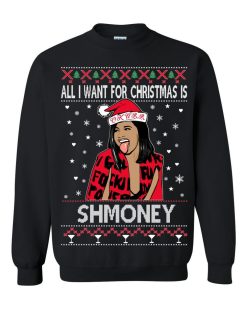 Cardi B All I Want for Christmas is Shmoney Unisex Sweater