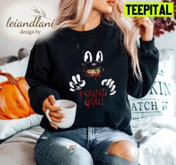 Cartoon Cat Creepy Horror Trick Or Treat Halloween Sweatshirt