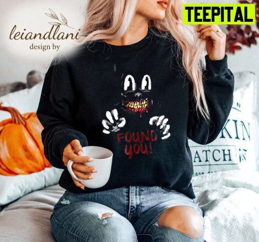 Cartoon Cat Creepy Horror Trick Or Treat Halloween Sweatshirt