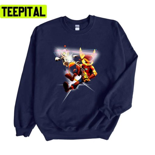 Cartoon Kids Star Ratchet And Clank Game On Unisex Sweatshirt