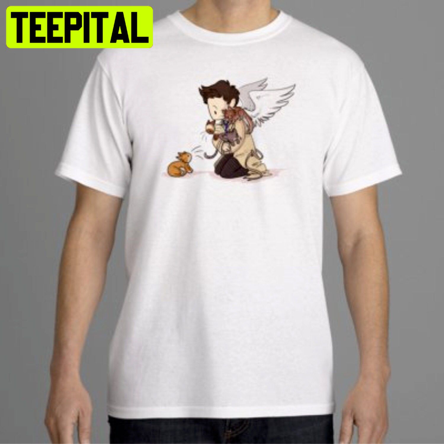 Castiel And Kittens Trending Unisex T-Shirt