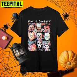 Characters Signatures Halloween Horror Nights Retro Art Unisex T-Shirt