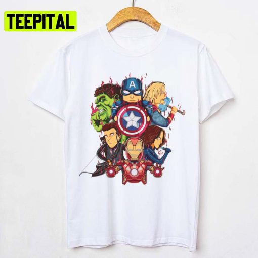 Chibi Design For Kid Avenger United Marvel Squad Unisex T-Shirt